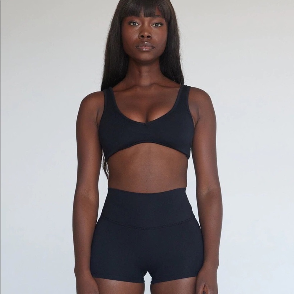Crop Shop Boutique Freedom Rib 2” Shorts- Black